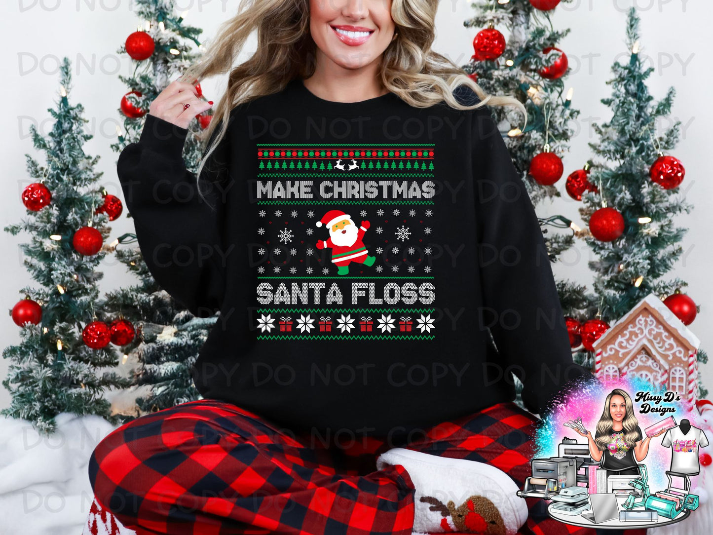 Ugly Sweater Christmas 22x80 inch Pre-made DTF Gang Sheet
