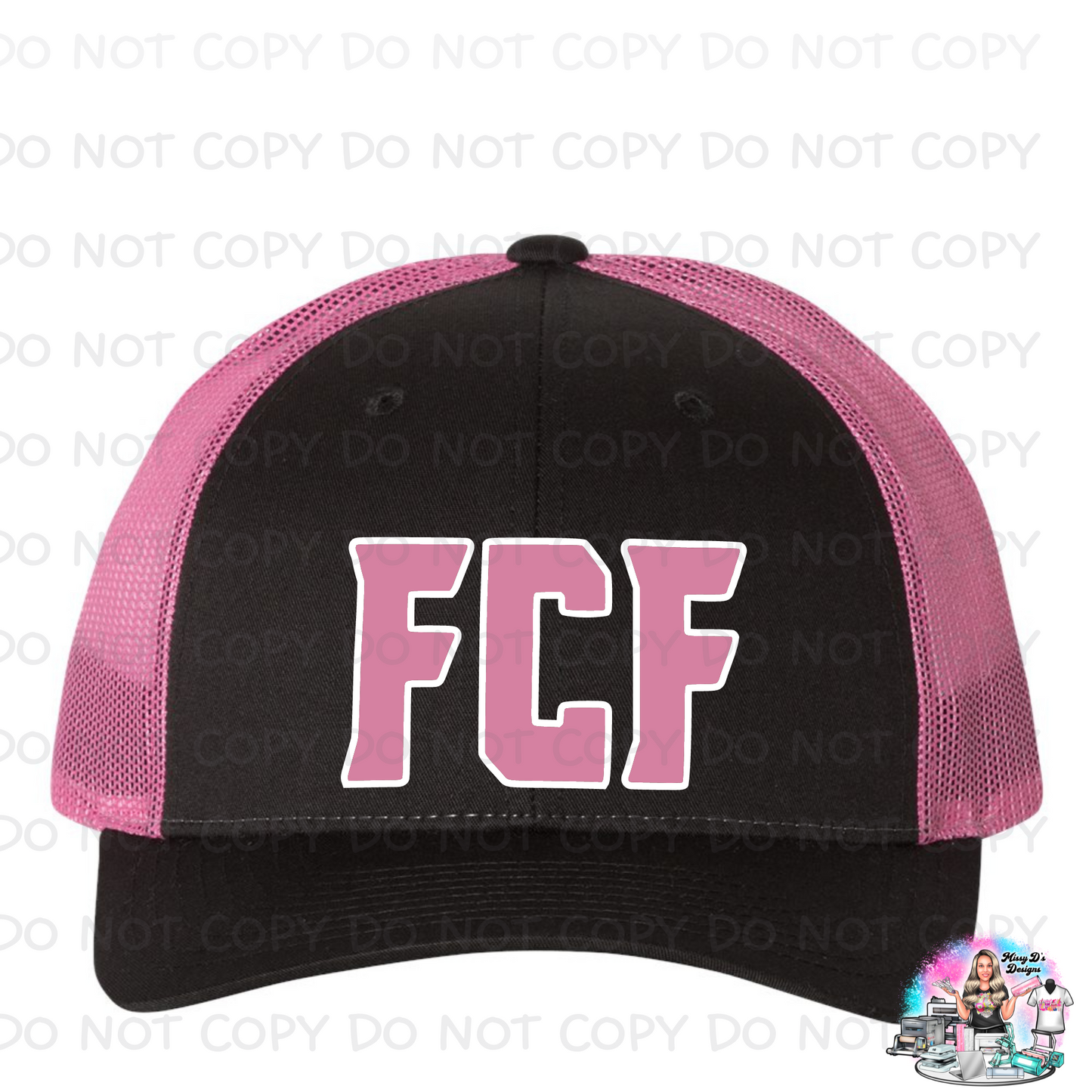White FCF Pink Adjustable Hat