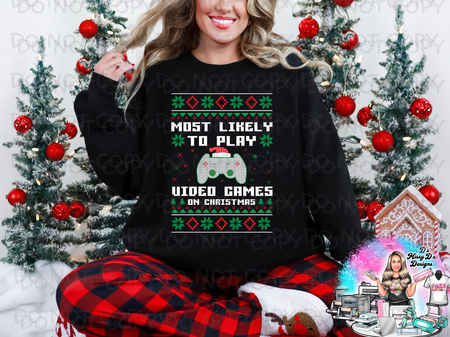 Ugly Sweater Christmas 22x80 inch Pre-made DTF Gang Sheet