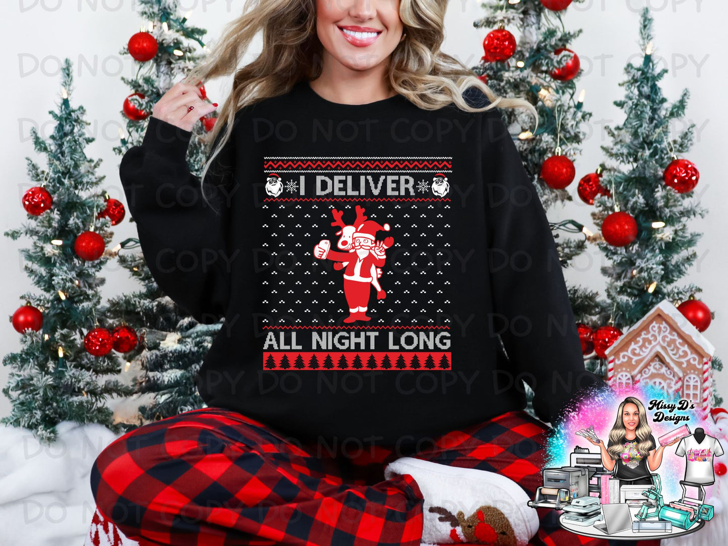 Ugly Sweater Christmas 22x80 inch Pre-made DTF Gang Sheet