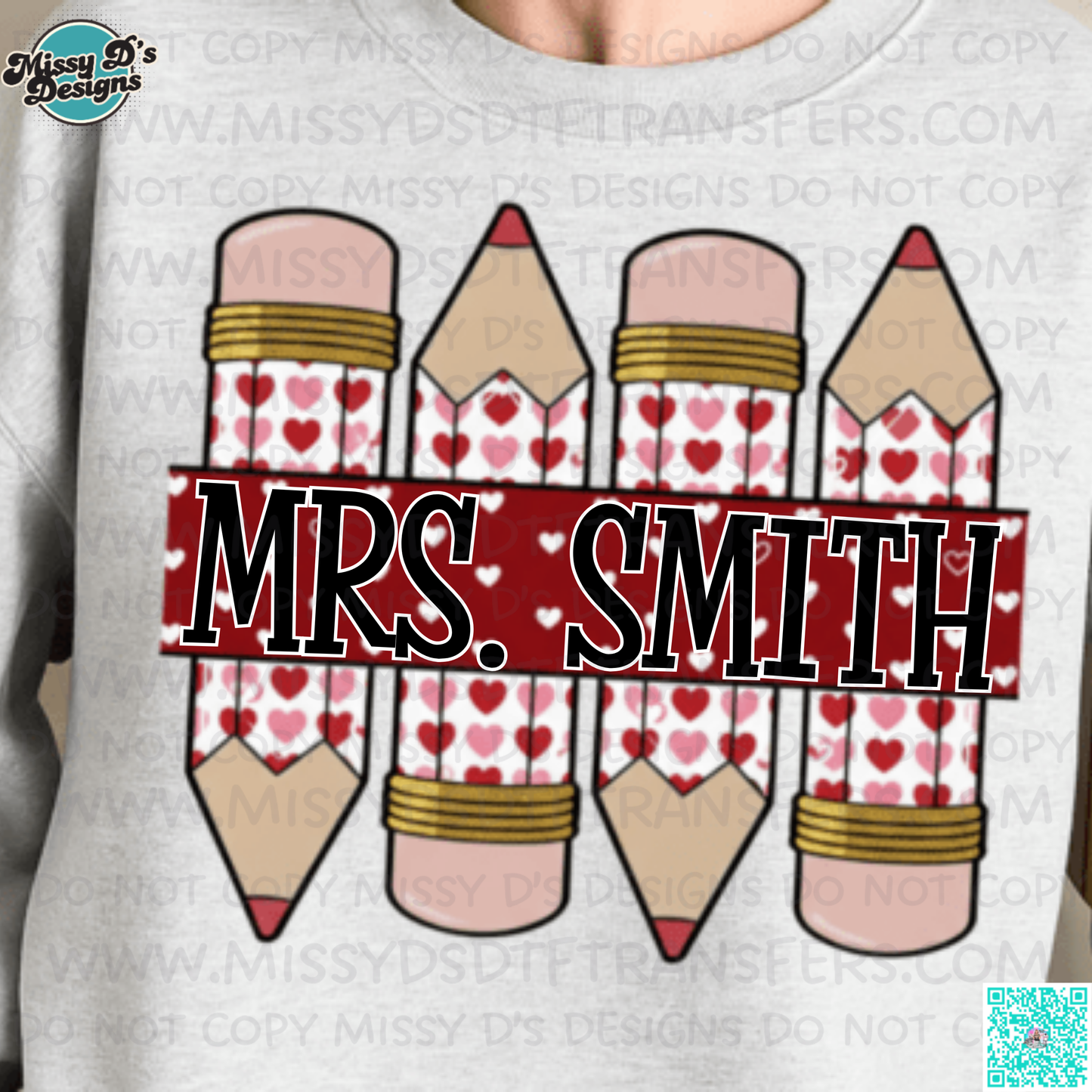 Custom Valentine Name Plate DTF TRANSFER
