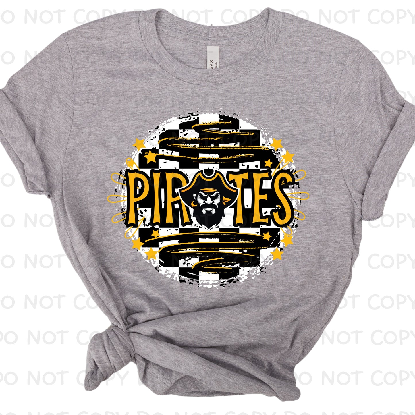Pirates checkered round SHIRT