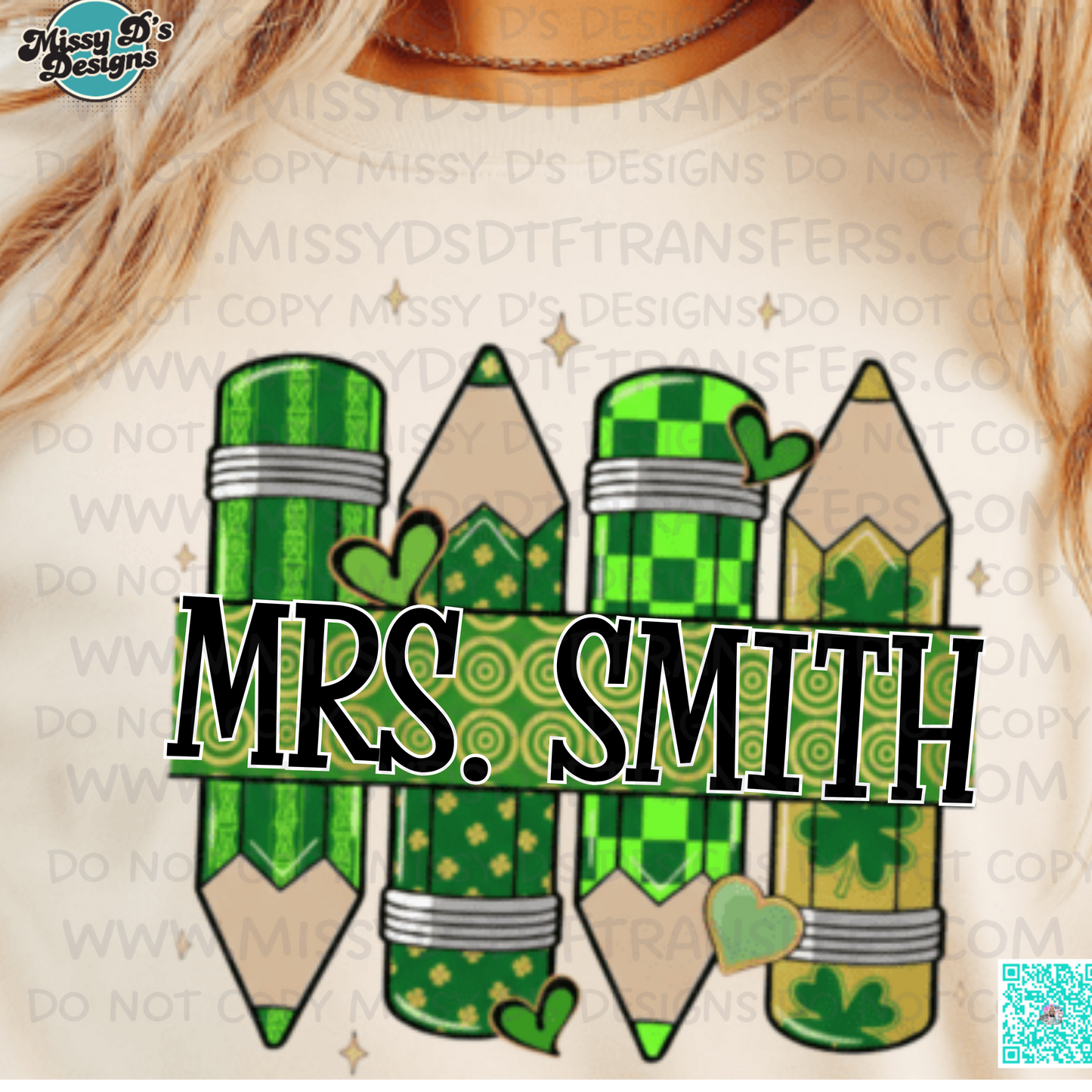 Custom St. Patrick's Day Name Plate DTF TRANSFER