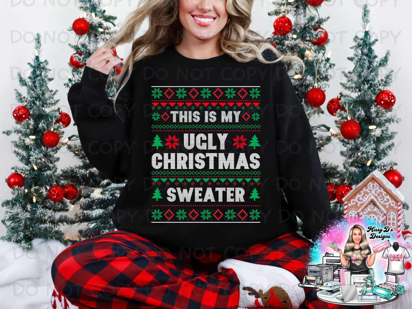 Ugly Sweater Christmas 22x80 inch Pre-made DTF Gang Sheet