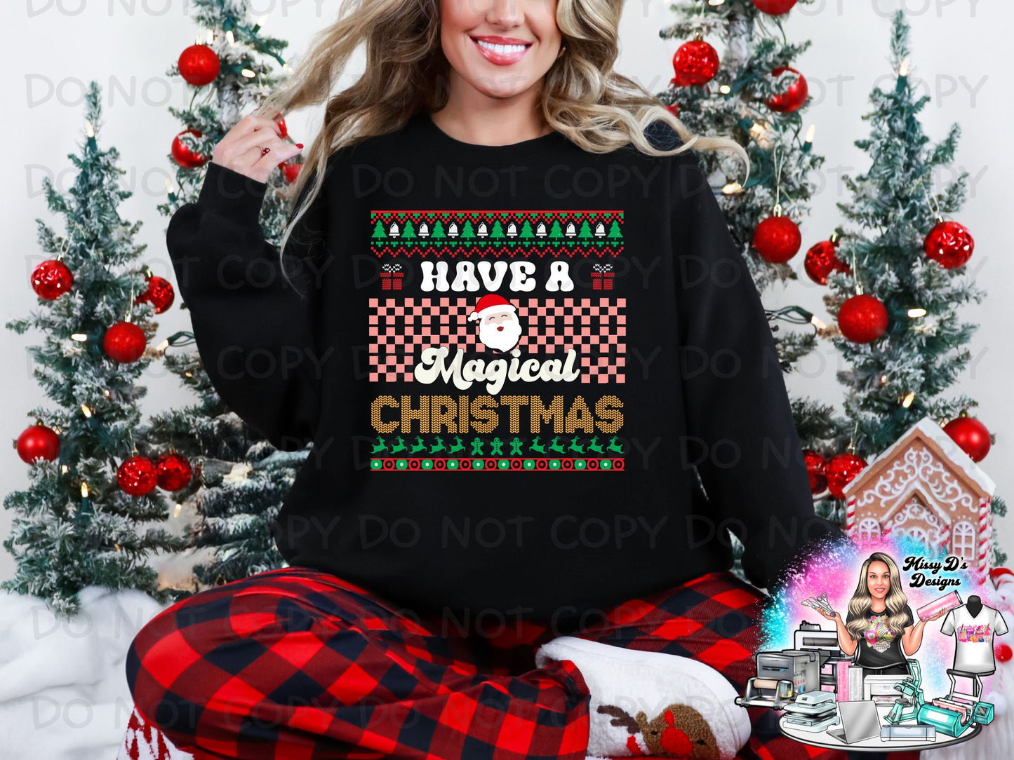 Ugly Sweater Christmas 22x80 inch Pre-made DTF Gang Sheet