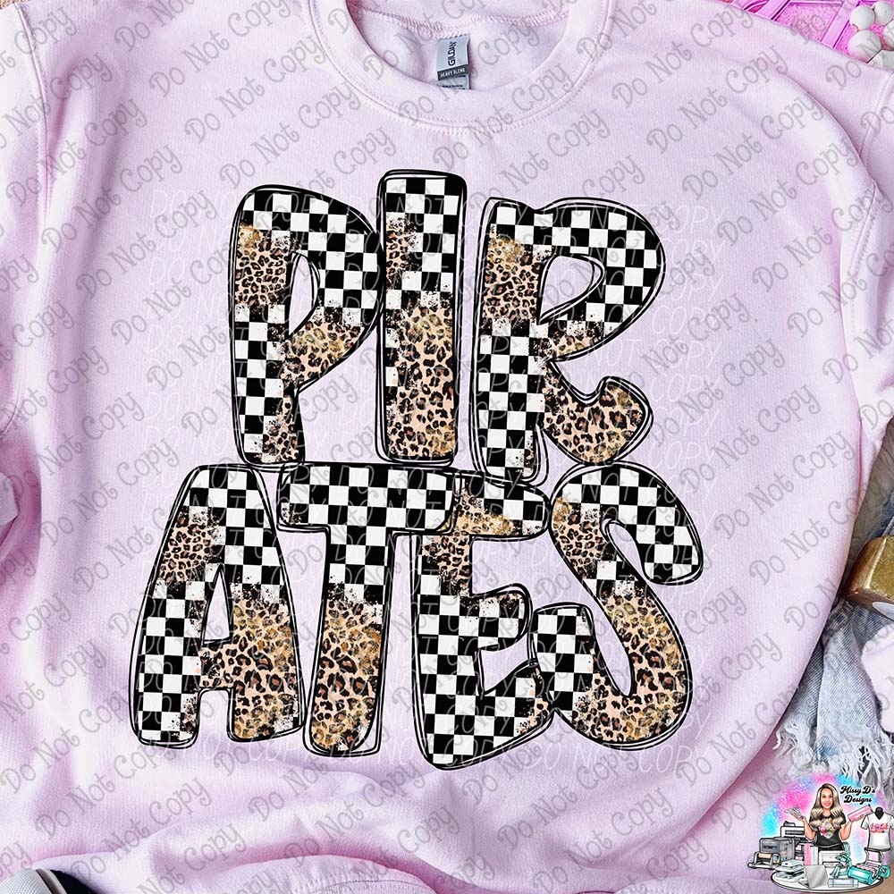 Pirates Checkered/Leopard Bubble SHIRT