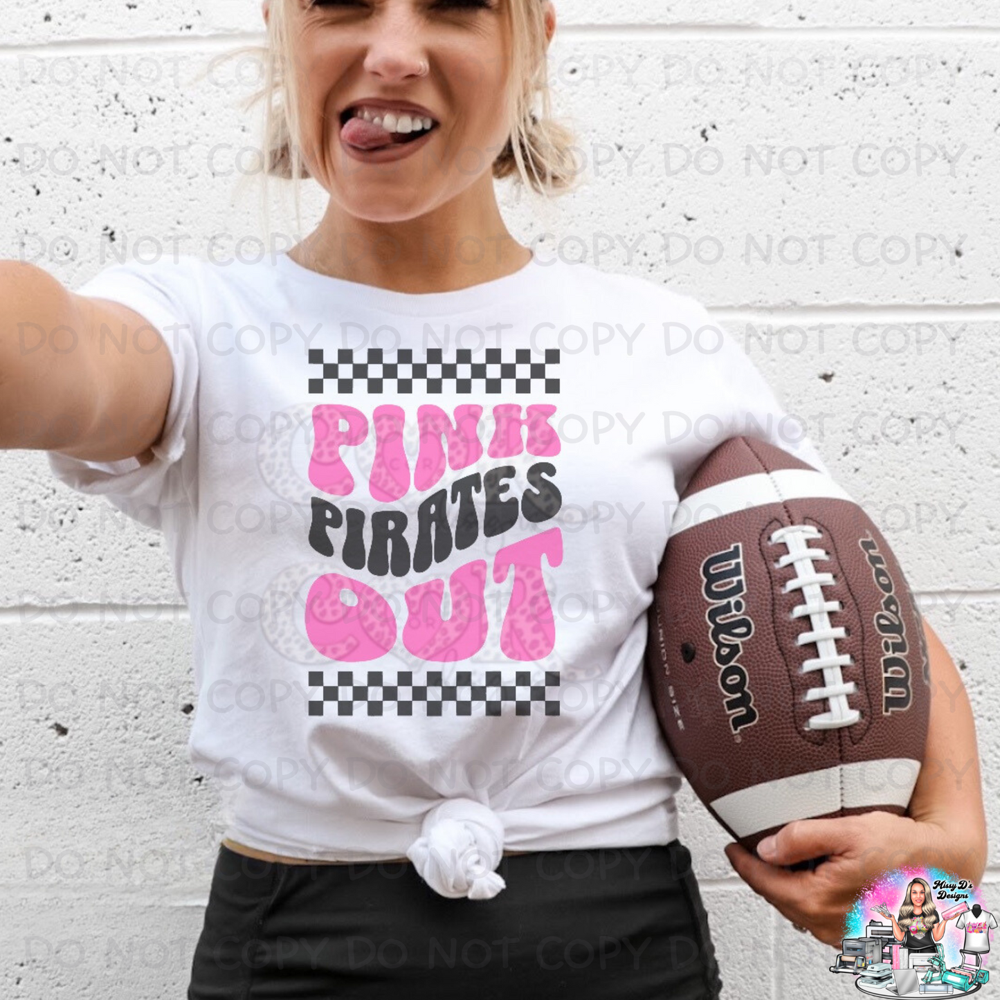 Pirates Wavy Pink Out SHIRT 1078