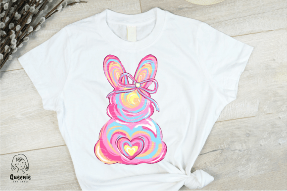 Pink Brushstroke Easter Bunny SHIRT