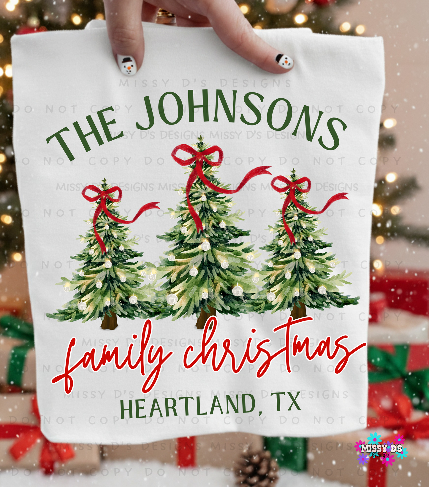 Customizable Family Christmas Custom Choose your Name DTF TRANSFER