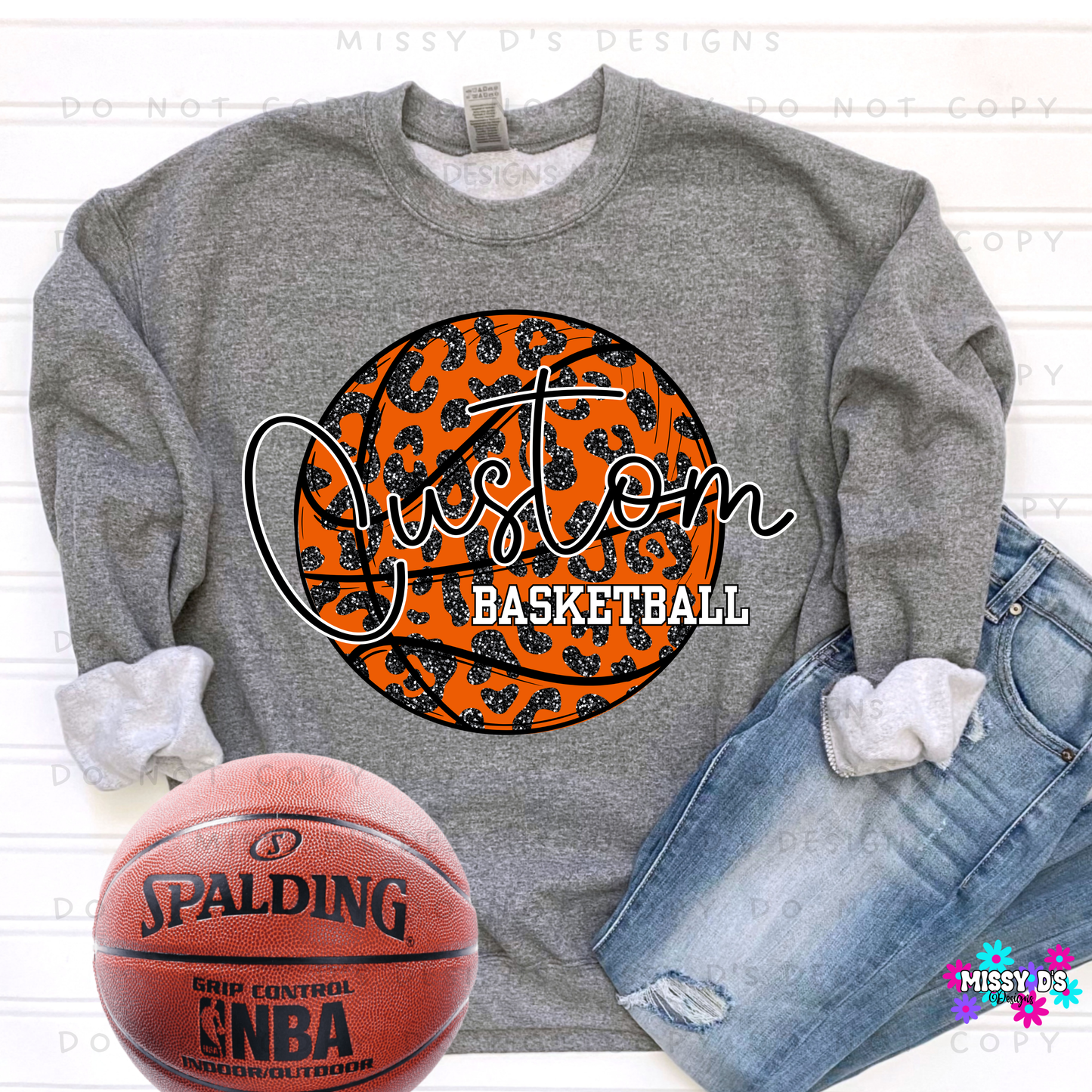 Custom Leopard Basketball Mascot DTF TRANSFER