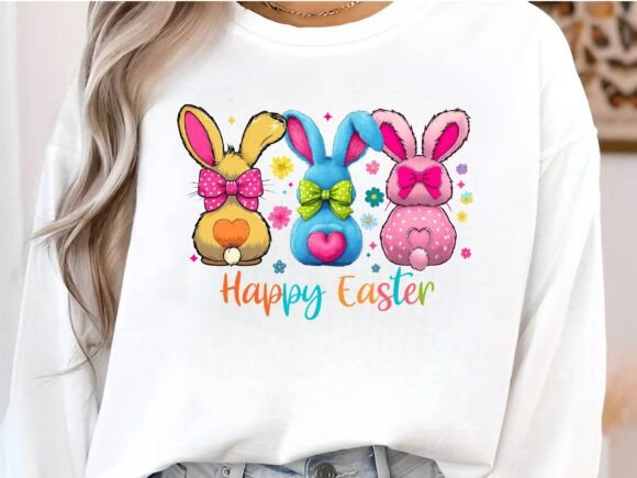 Happy Easter Colorful Bunnies SHIRT