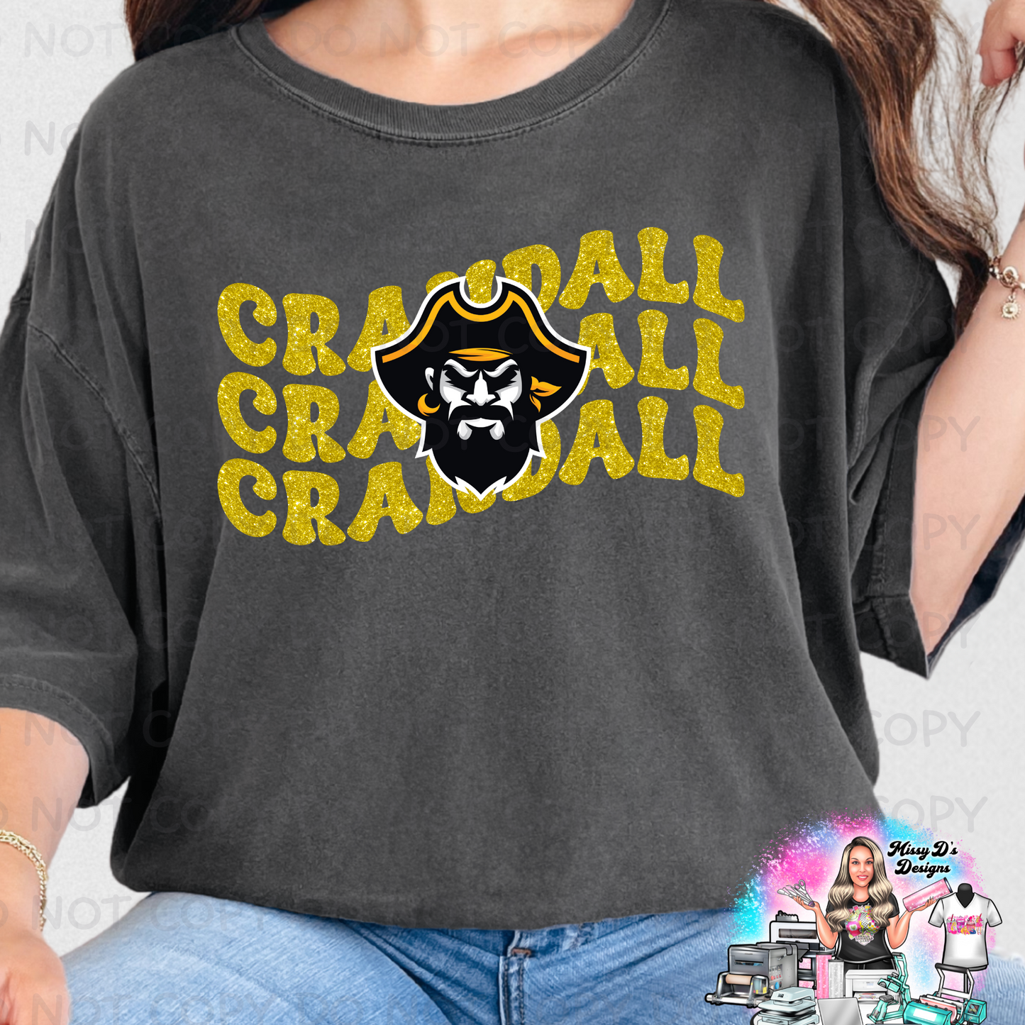 Wavy faux glitter Pirates SHIRT