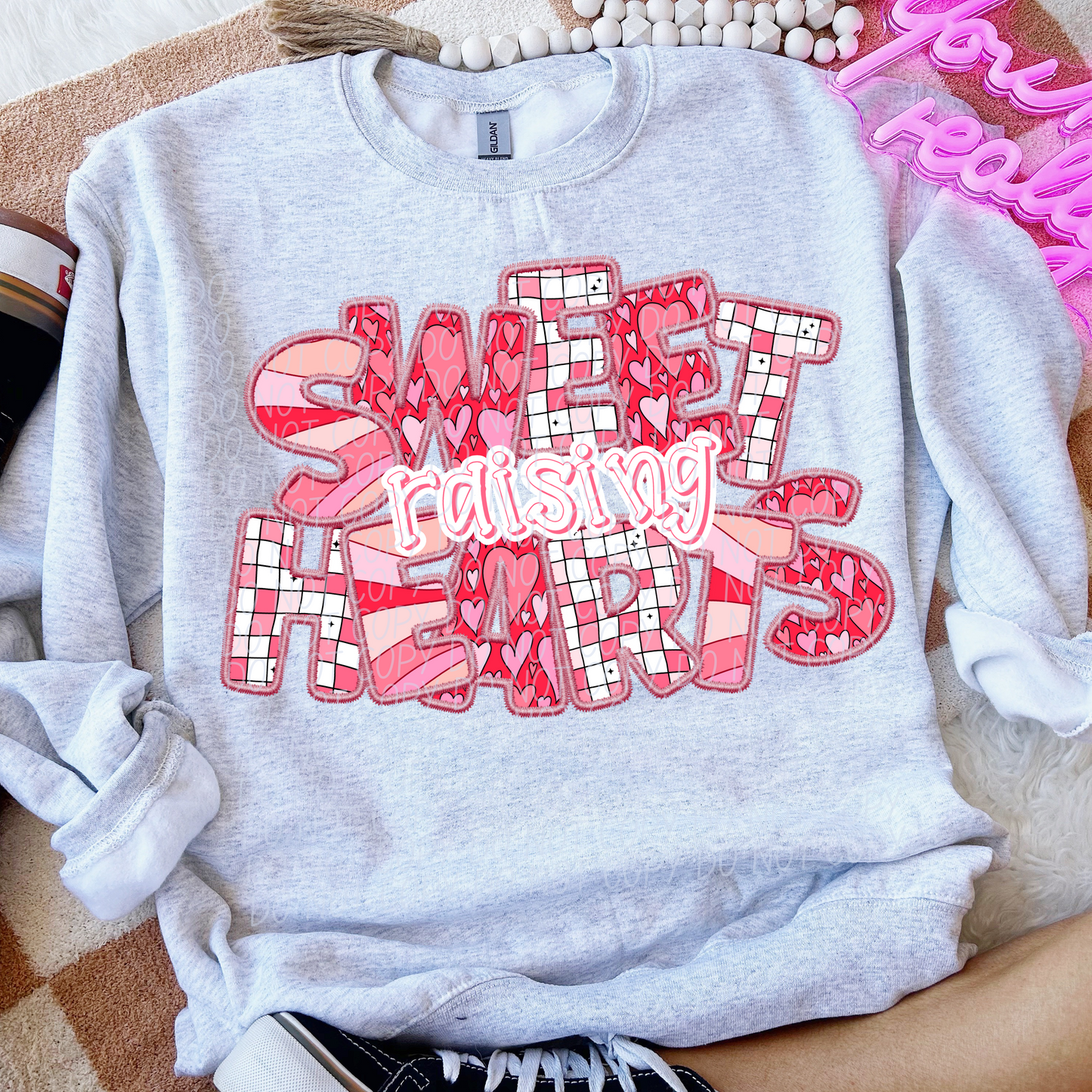 Raising Sweethearts Pink Checkered SHIRT