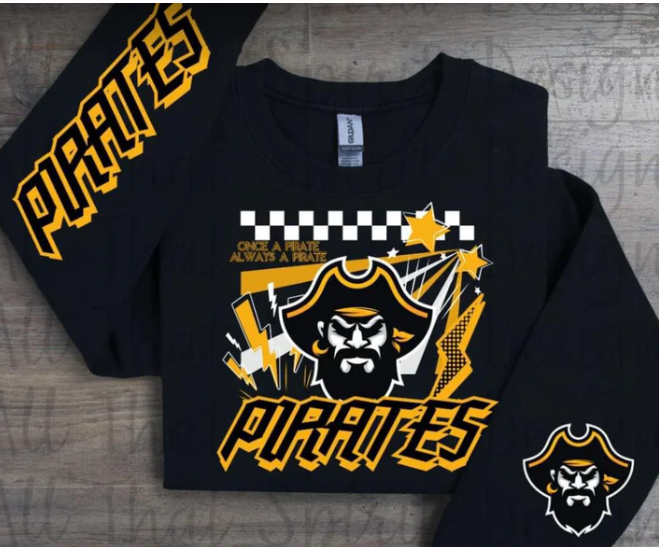 Once a Pirate Always a Pirate with sleeve designs Shirt