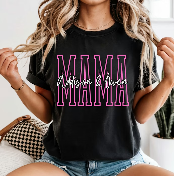 Customizable Mama or any Name Personalized Name Custom DTF TRANSFER
