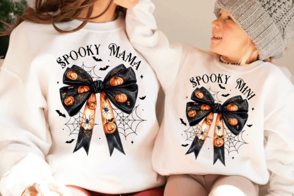 Spooky MAMA Halloween/Fall Coquette SHIRT