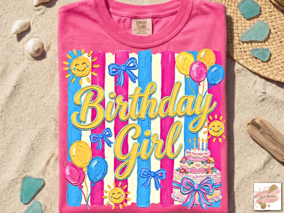 Striped Birthday Girl 3