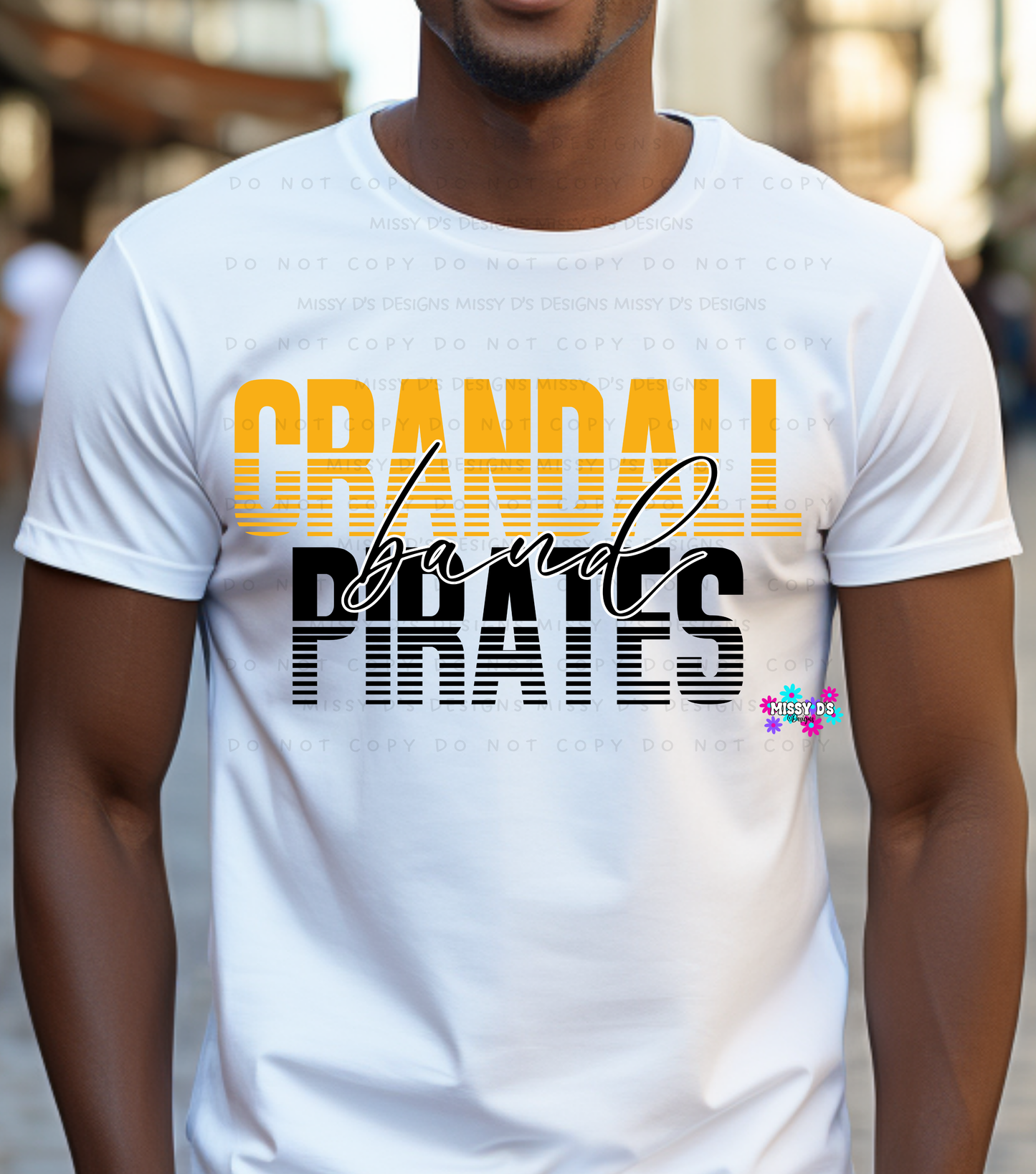Striped Mascot Crandall Pirates Band - Unisex T-Shirt