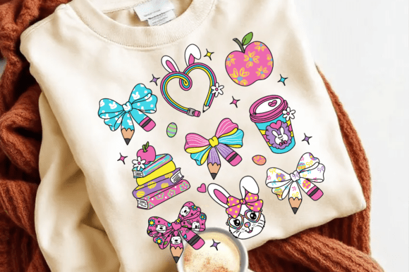 Teacher Easter Coquette Doodles SHIRT