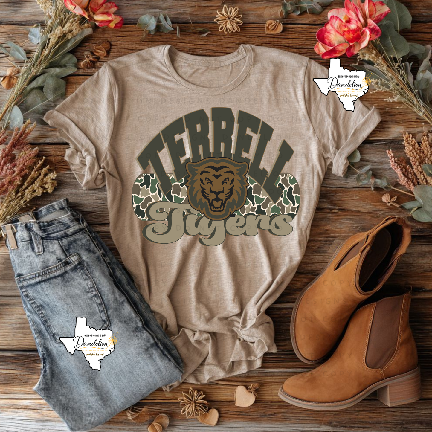 Terrell Tigers Camo Sweatshirt