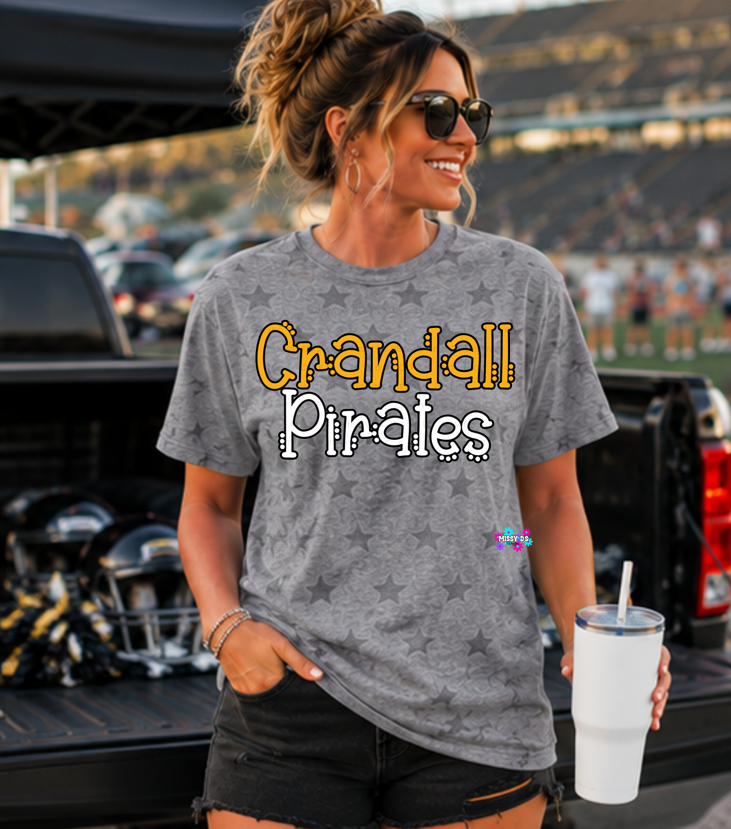 Dotted Crandall Pirates Black Outline