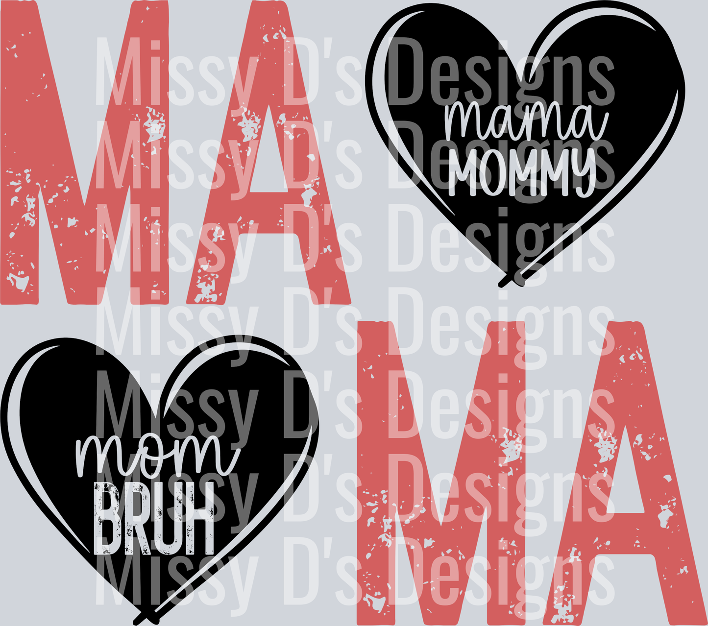 mamaheartsPINKBLK
