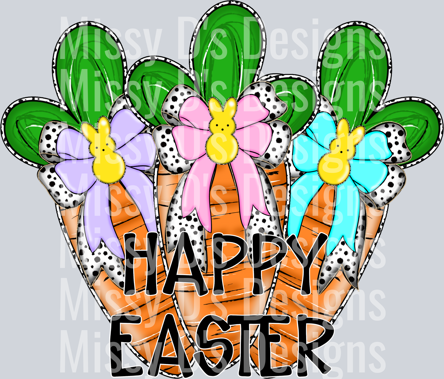 happy easter carrots