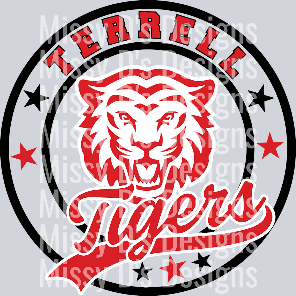 Terrell Tigers Circle Mascot (2)