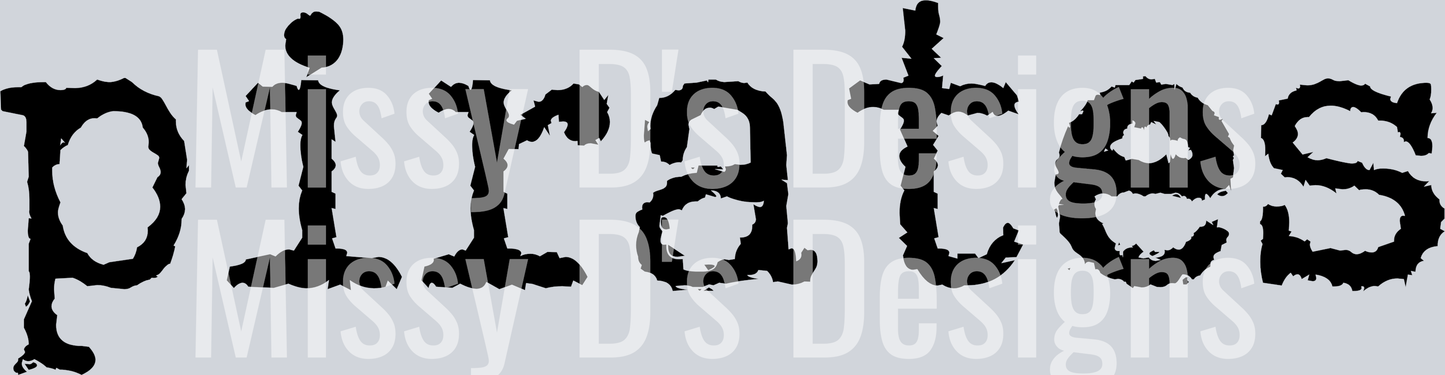 pirates typograph