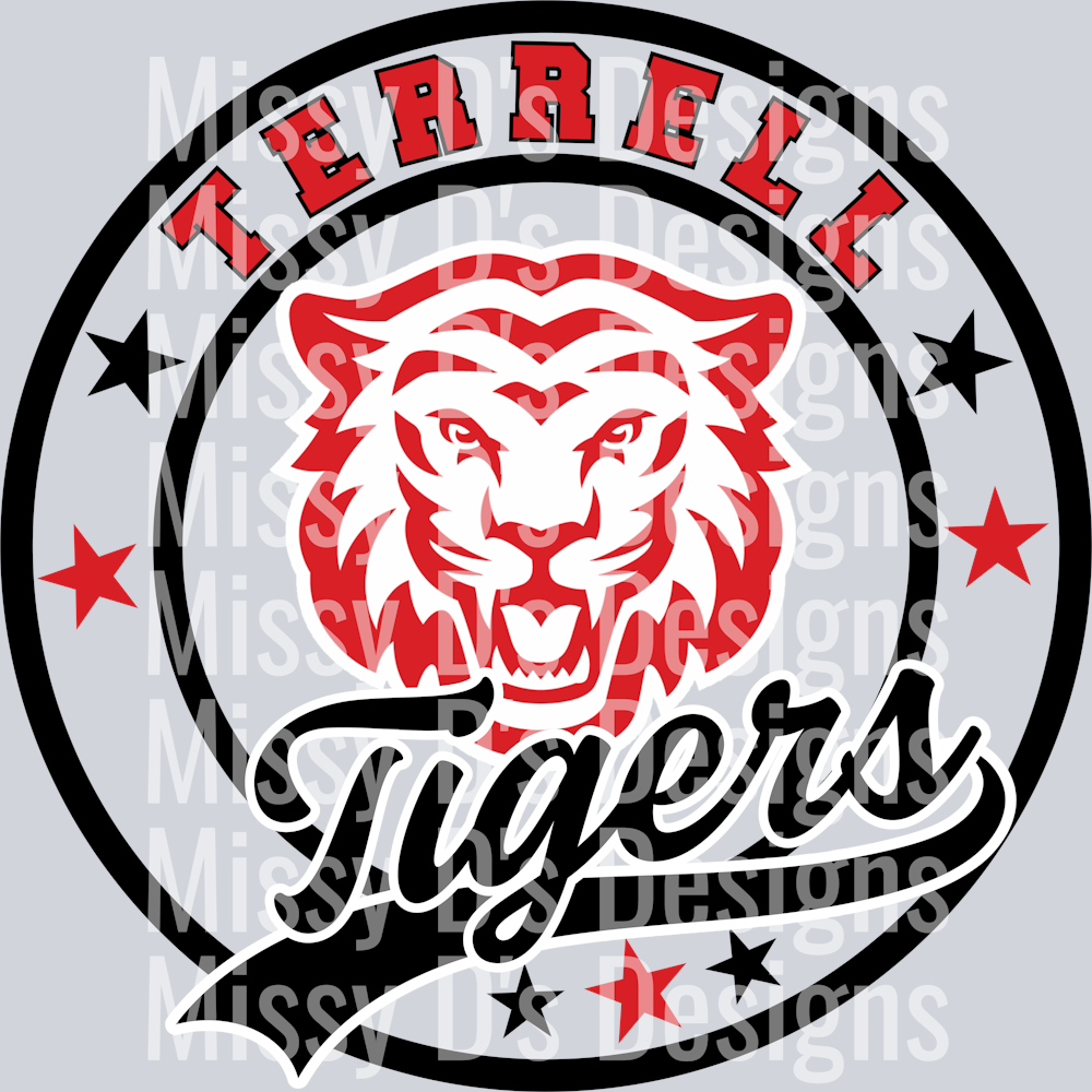 Terrell Tigers Circle Mascot