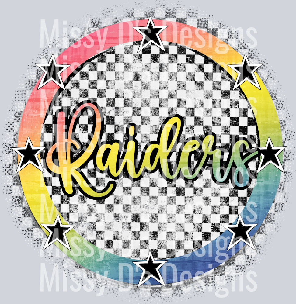 Rainbow checkered black raiders