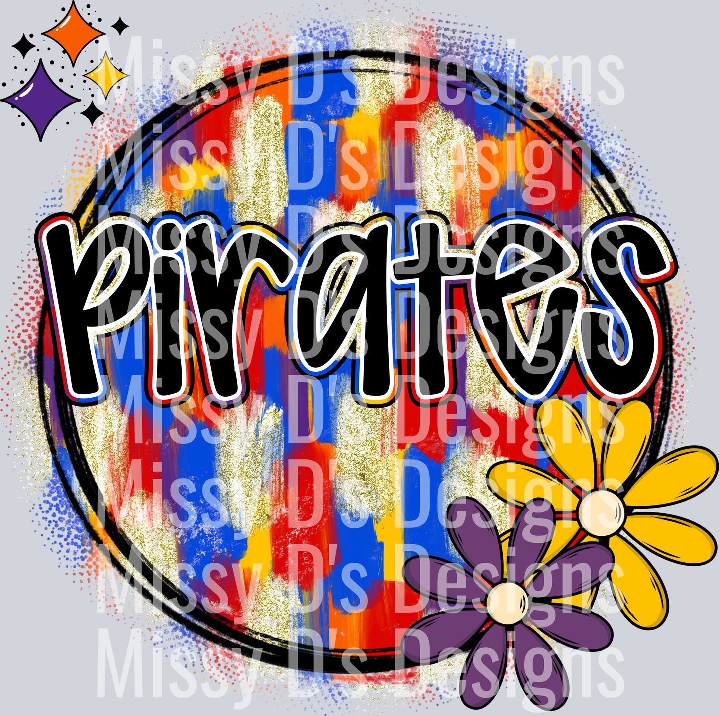 Vibrant Mascot Strokes pirates