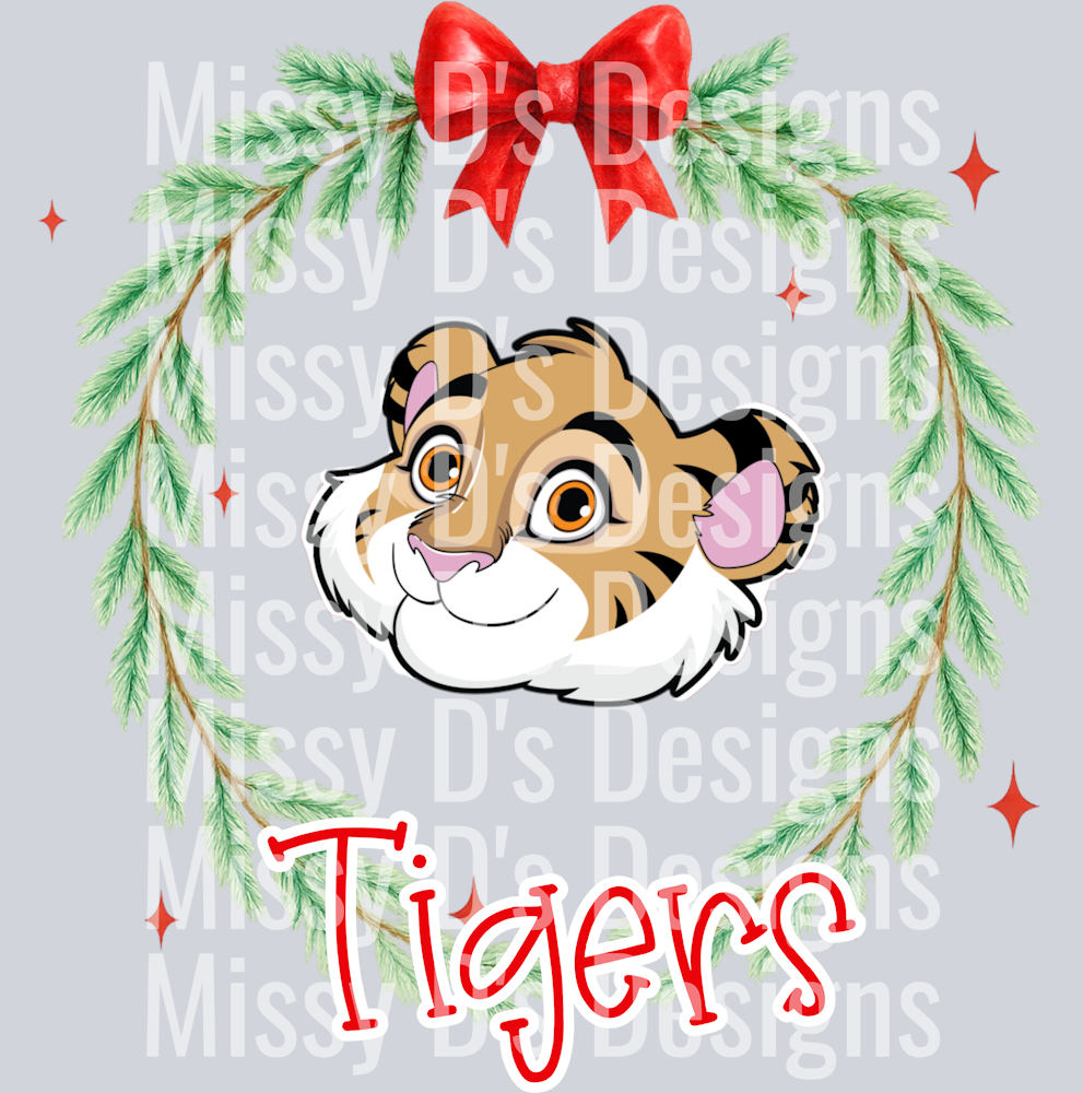 Christmas Wreath Mascot tigers (4)