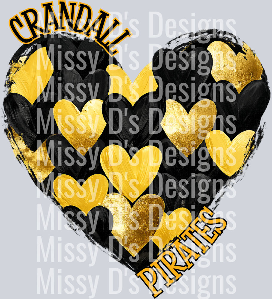 watercolor paint hearts inside a big heart crandall pirates