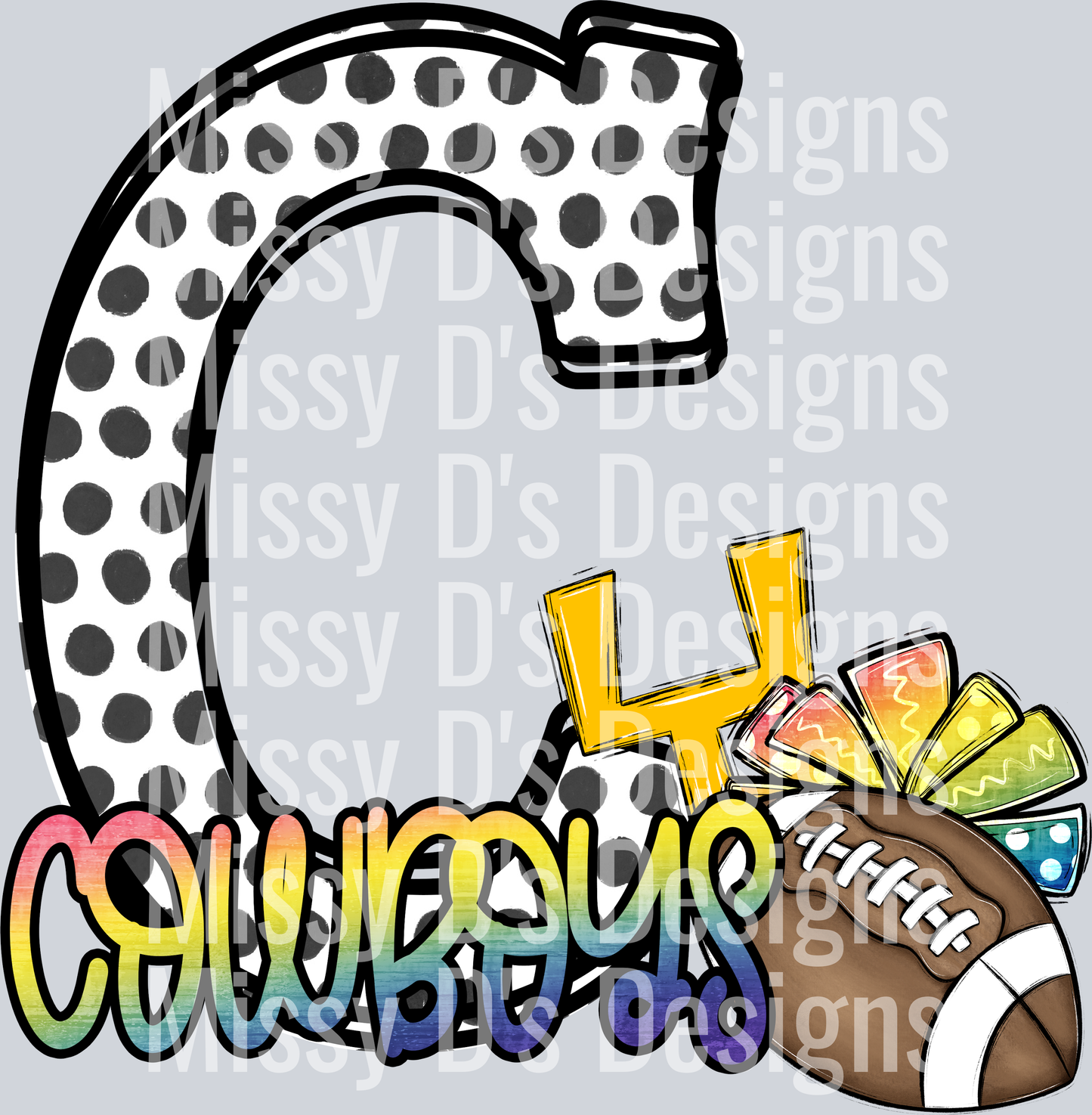 Letter rainbow cowboys2