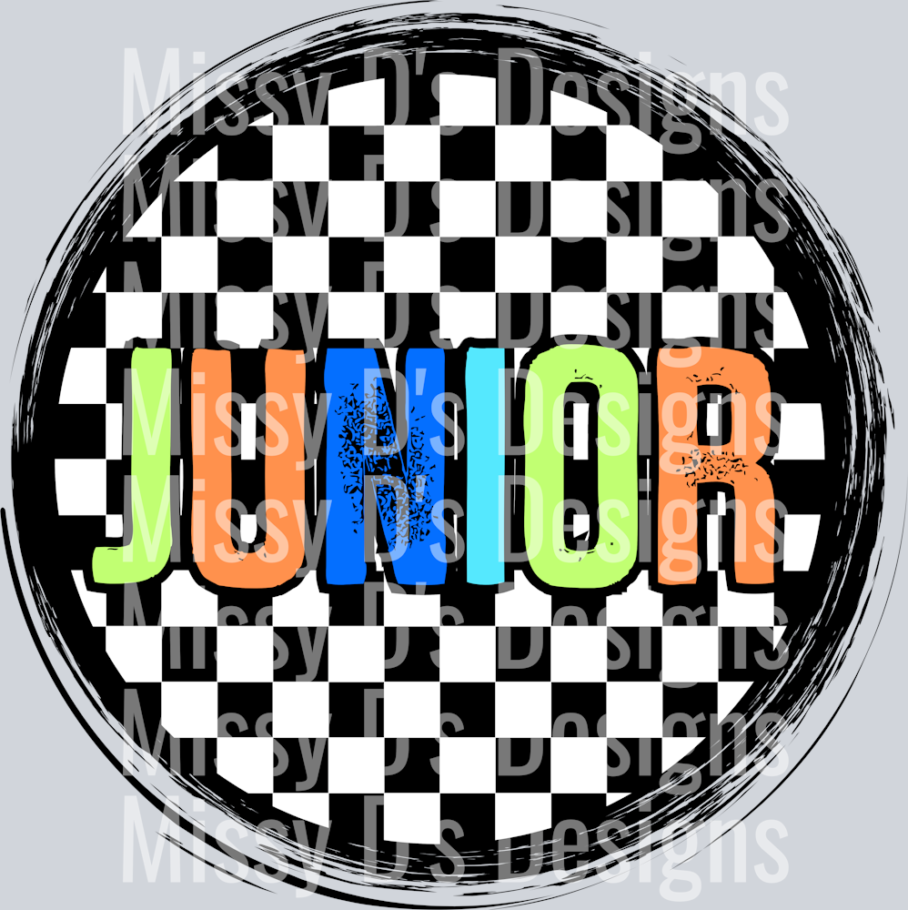 CheckeredCircleOrangeJunior