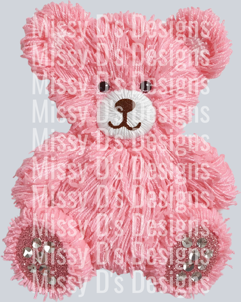 PINK BEAR FAUX YARN