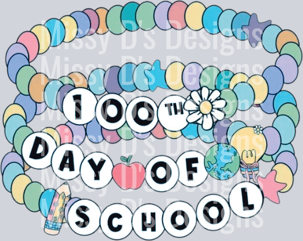 blueish friendship bracelets 100 days of school