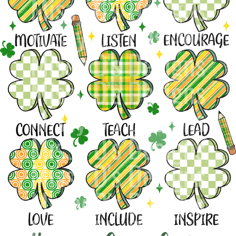 st patricks day teacher life clover