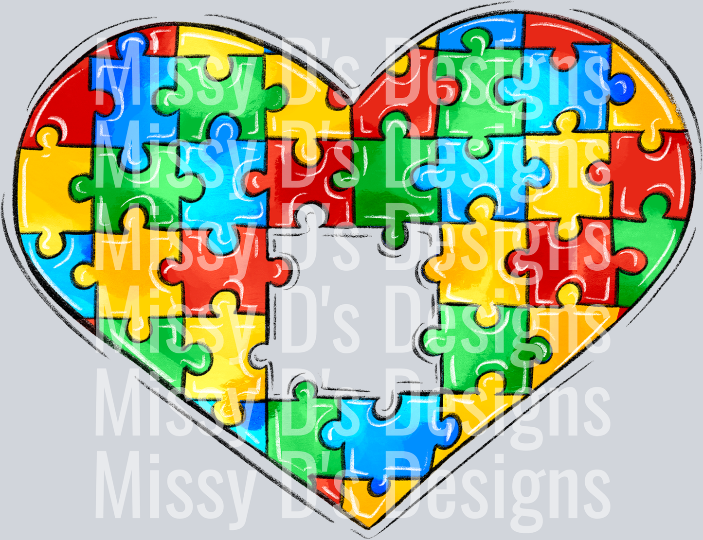 Autism Puzzle Heart