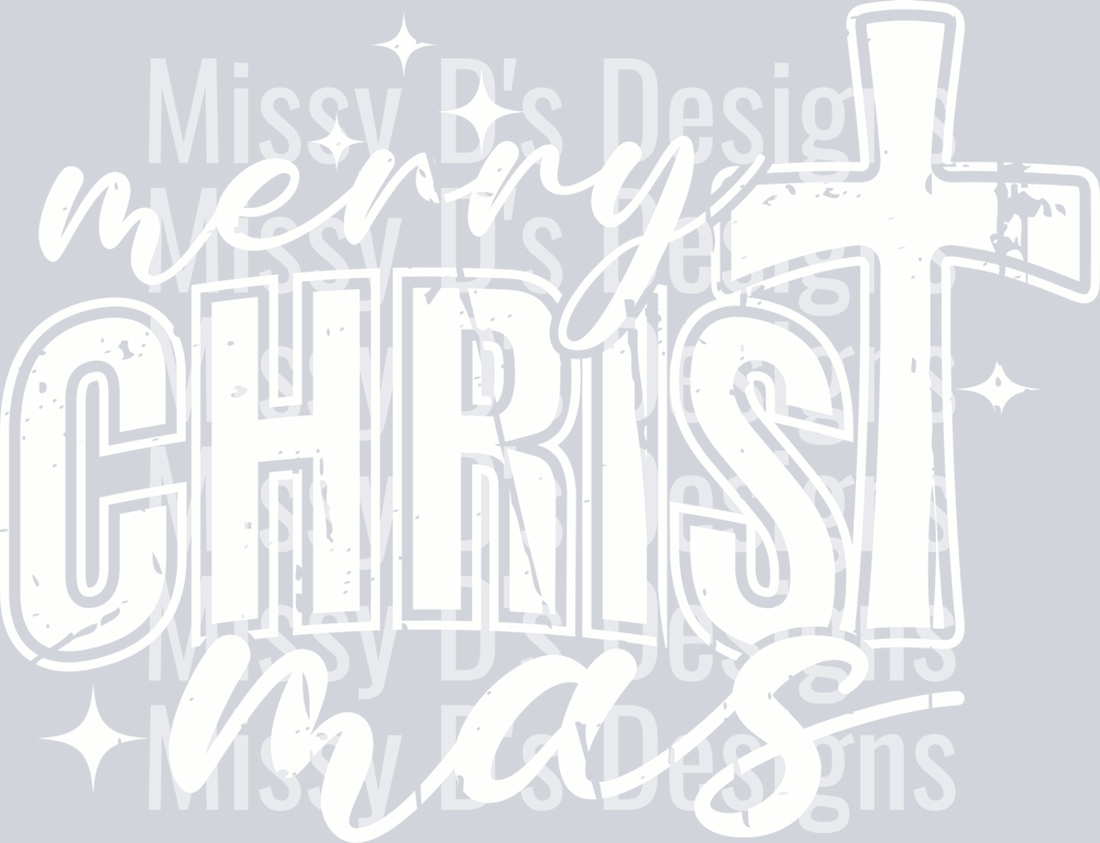 Merry Christmas Distressed Christian Religious Christmas T shirt Design (3)