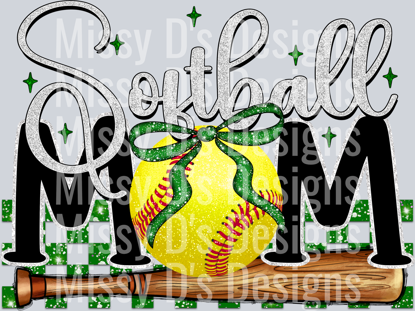 softball mom green