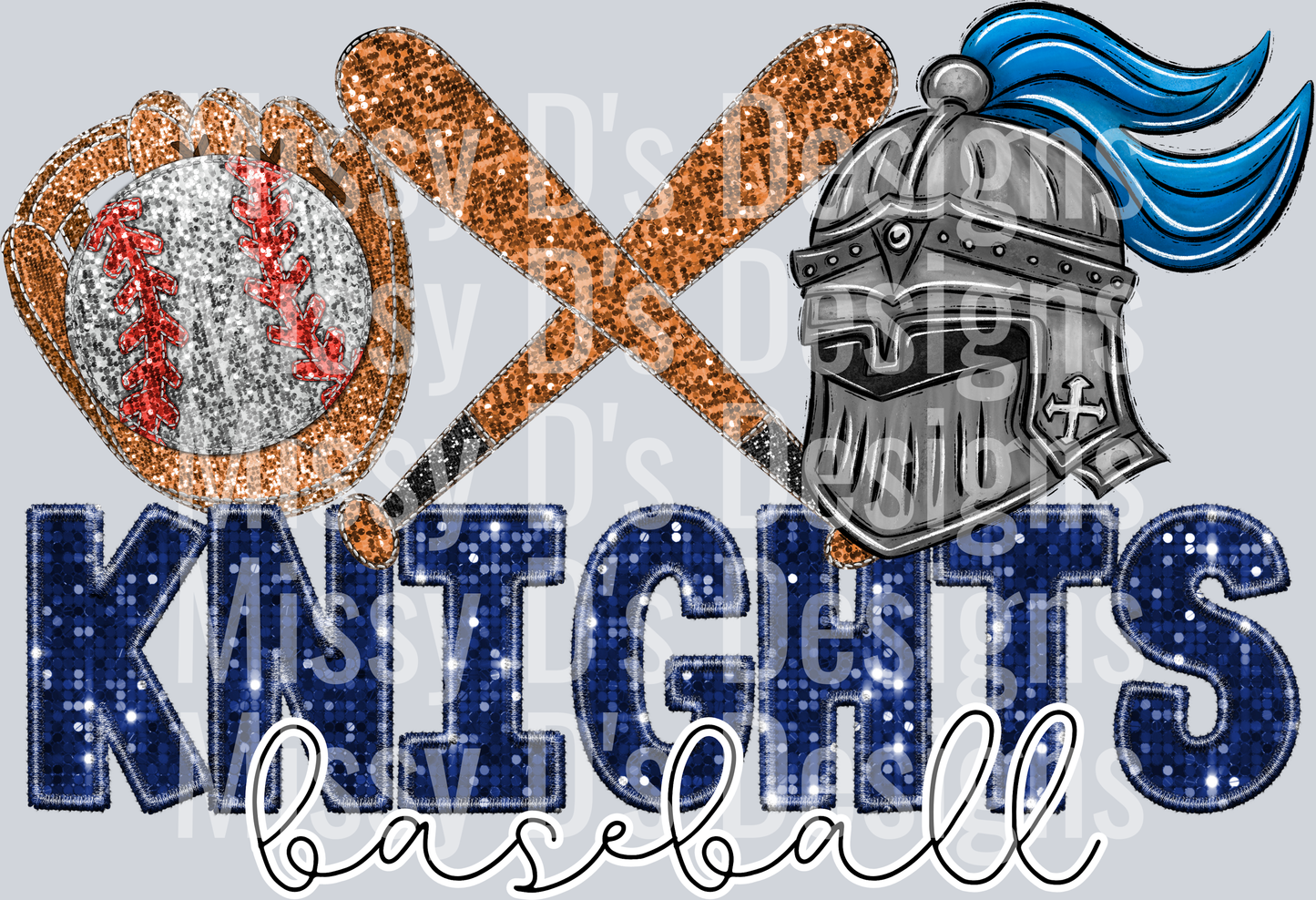 peace love knights baseball
