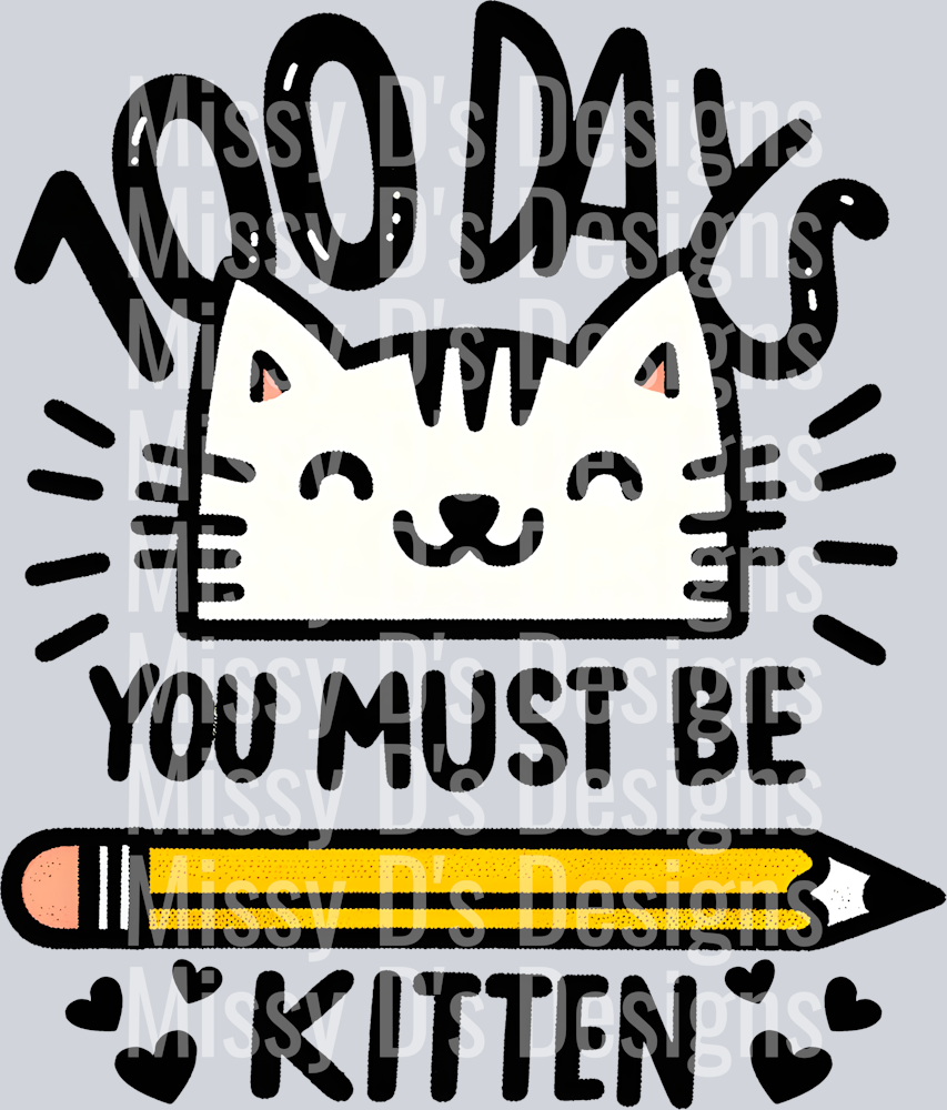 100 days of school Kitten