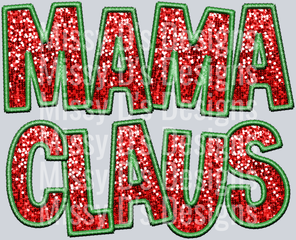 ChristmasSequinMamaClaus
