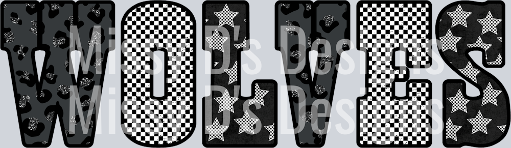 wolves Leopard Checkered Stars