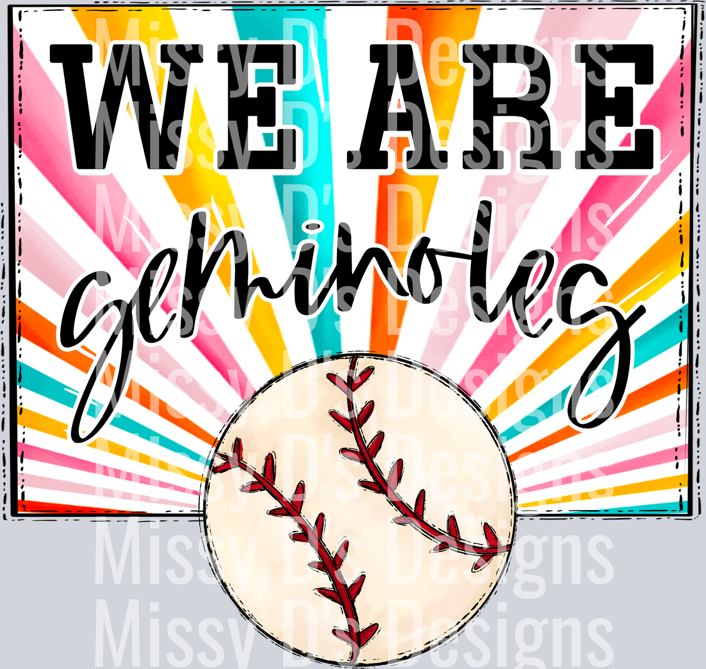 sunburst WE ARE seminoles baseball