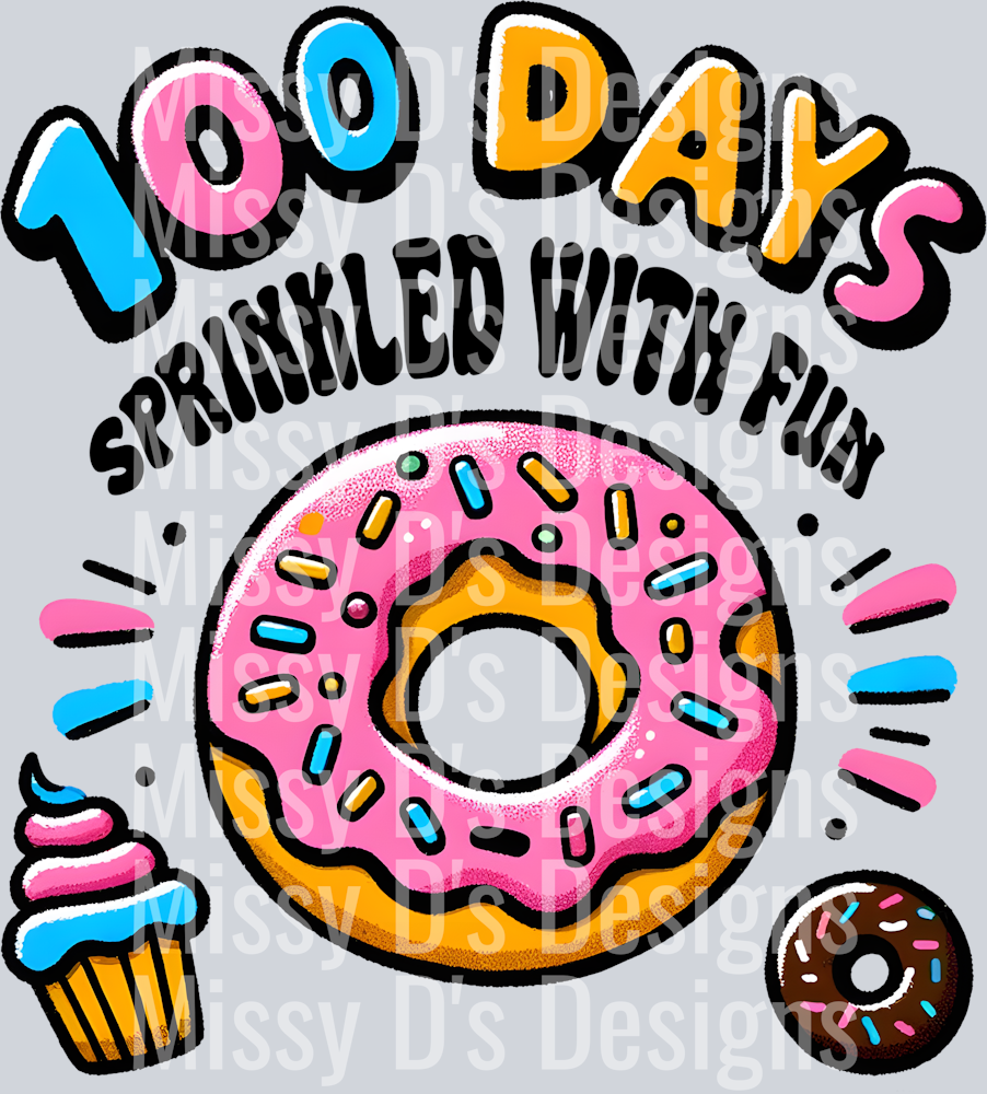 100 days of school donut
