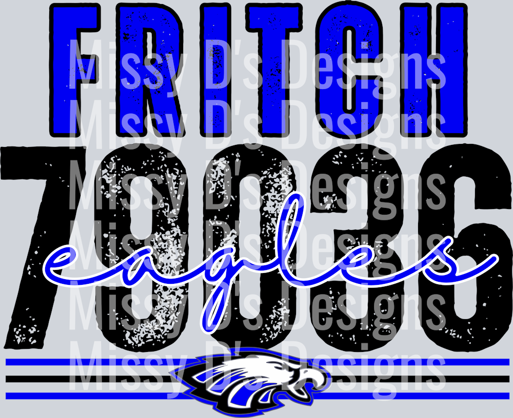 fritch eagles black outline