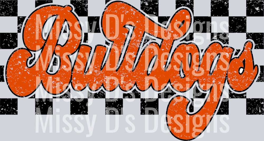 Orange Checkered Bulldogs